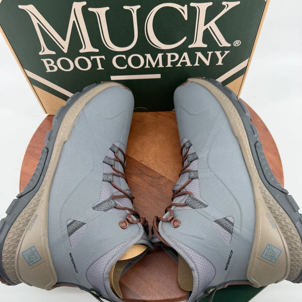 Muck Boot Outscape Max Lace Mens Gray Waterproof Hiking Boots MTLM100 Size 13